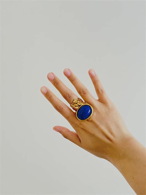 anello arty ysl|Arty ring Yves Saint Laurent Blue in Metal .